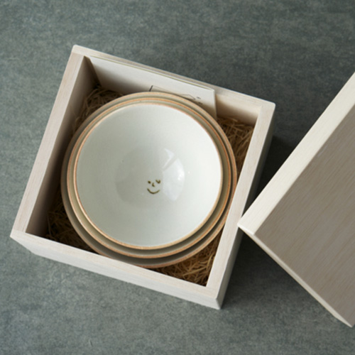 AR Piece アールピース／KAZOKU-CHA-WAN 家族茶碗 ライスボール 3点セット（木箱入り）