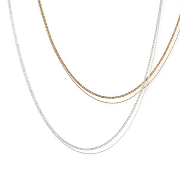 sumikaneko スミカネコ／snake chain double strand necklace スネークチェーン 2連ネックレス